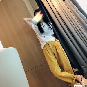 Yellow ankle pants